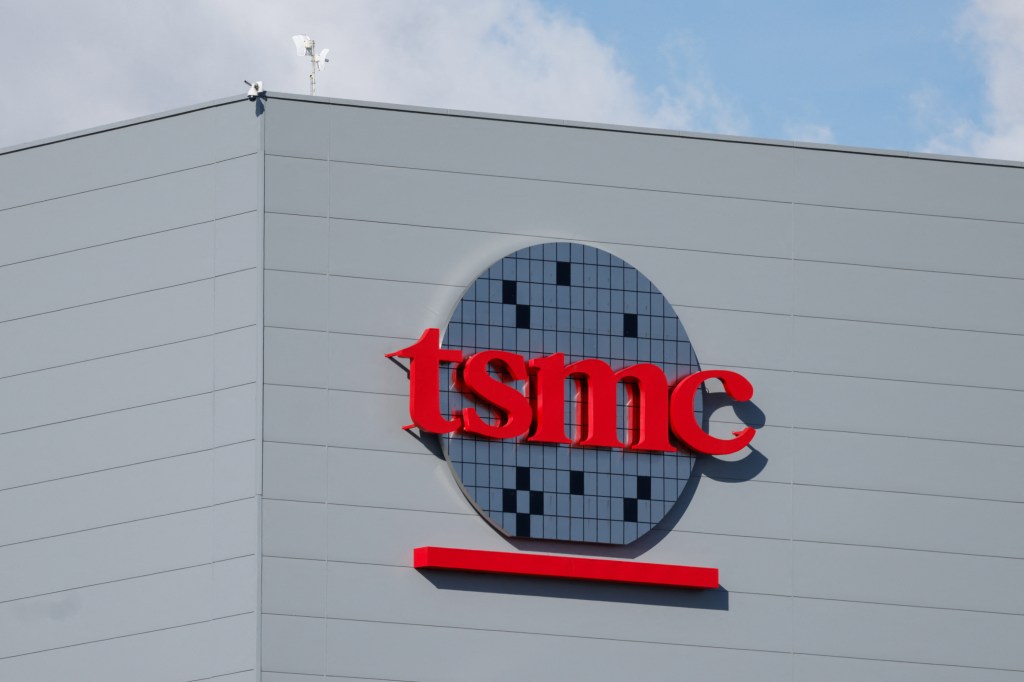 TSMC logo on a building.