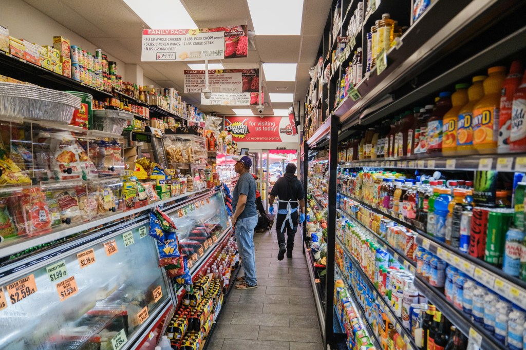 Interior of a Bronx grocery store.